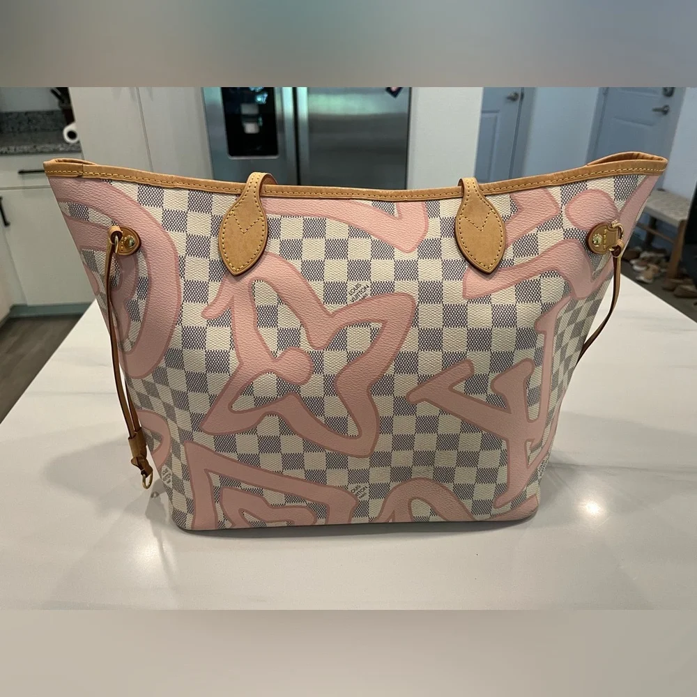 Louis Vuitton Damier Azur Tahitienne Neverfull w/Pouch MM - Picture 2 of 16